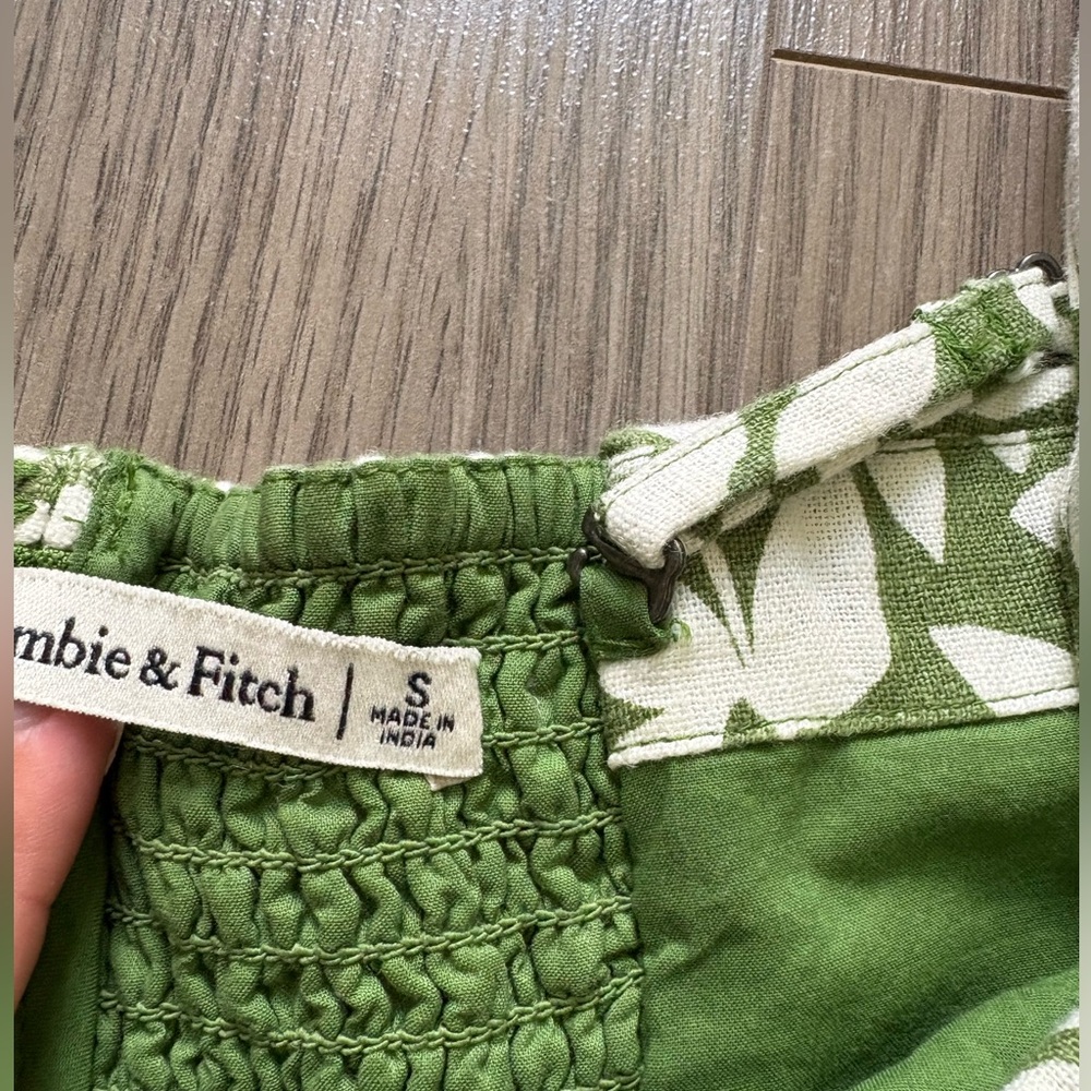 Abercrombie & Fitch Corset Seamed Linen-Blend Dress - Picture 3 of 7